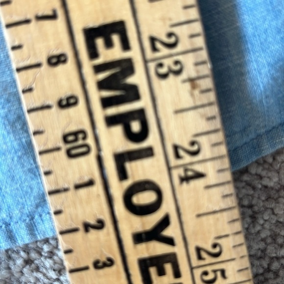 Chambray button-front tank top with ruffle straps Size Medium NWT - Picture 7 of 8